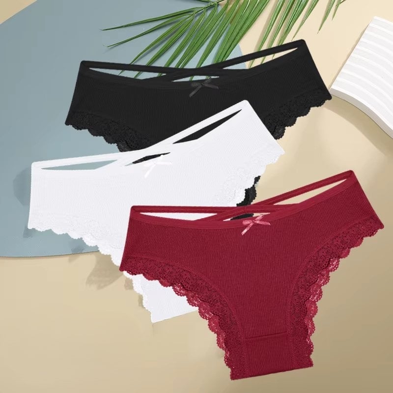 Set 3 perechi de chiloti pentru dama, CH094, Multicolor
