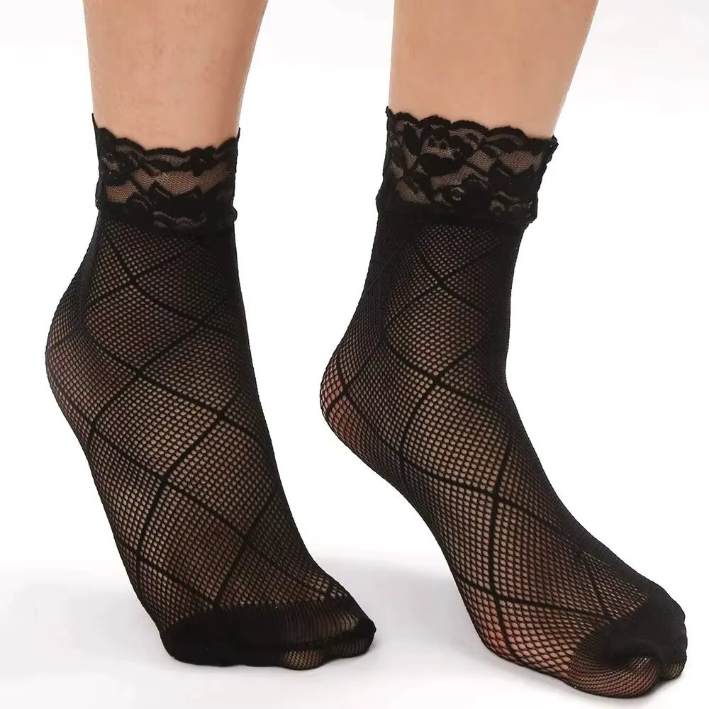 Set 5 perechi de sosete pentru dama, SS087, Negru, marime universala (35-39) - 2 | YEO