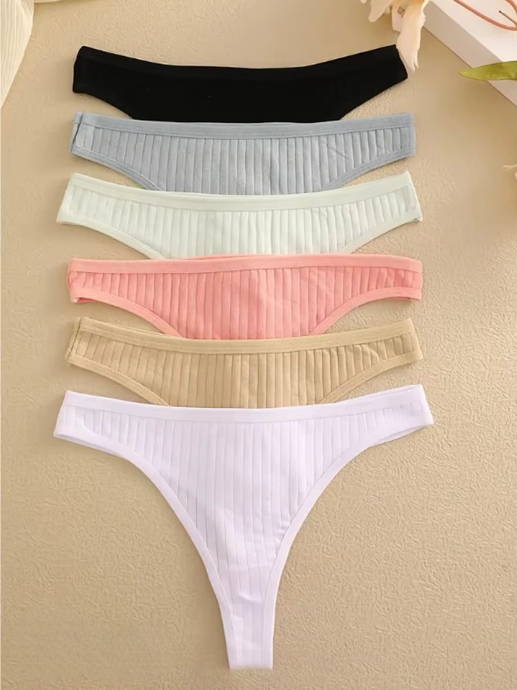 Set 6 perechi de chiloti pentru dama, CH080, Multicolor