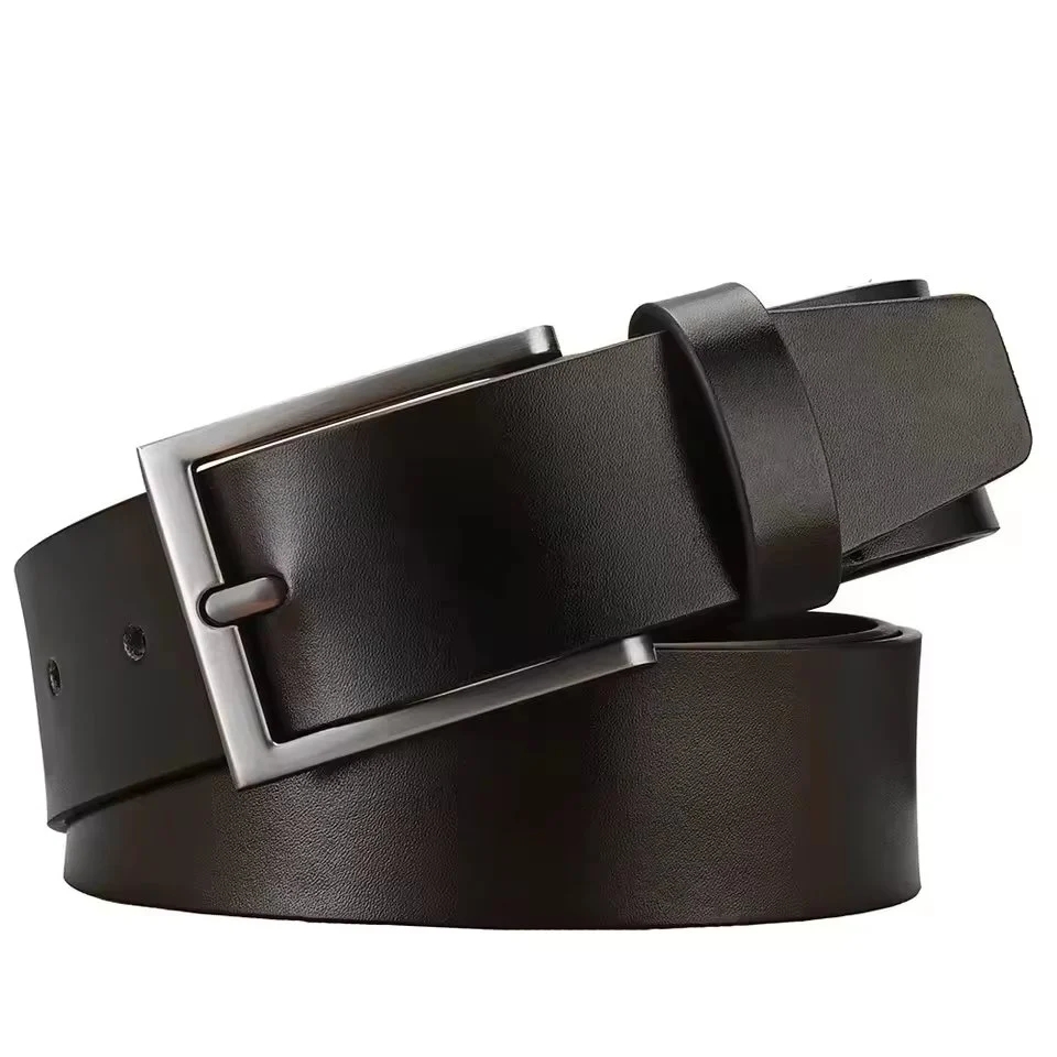 Set cadou pentru barbati, Portofel + Curea, piele naturala, model elegant, SET40, Negru