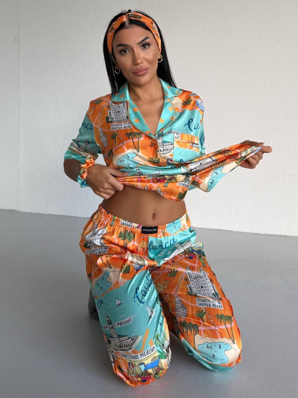 Set pijama dama din doua piese, cu nasturi – 2500375, Casablanca Breeze - imagine 3