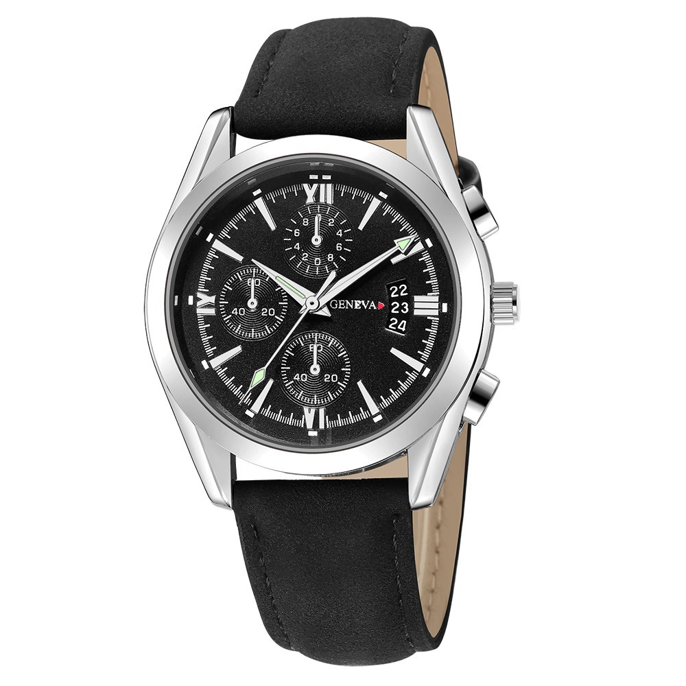 Ceas barbatesc Geneva CS728, stil casual, curea piele