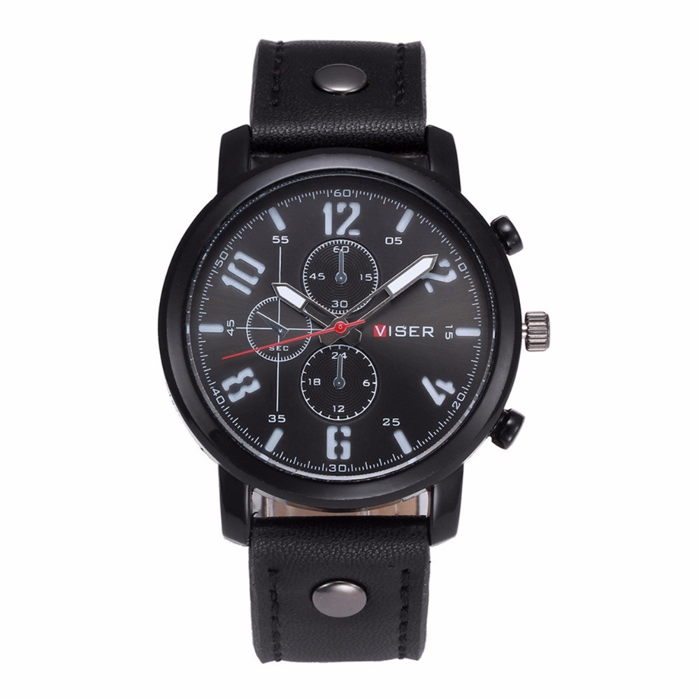 Ceas Barbatesc Viser CS202, stil casual, curea piele