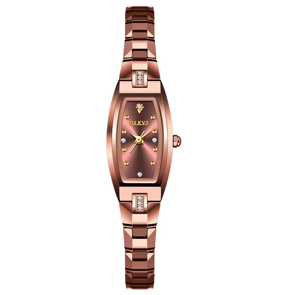 Ceas de dama Olevs CS1955, otel inoxidabil, rose gold, cadran rose gold