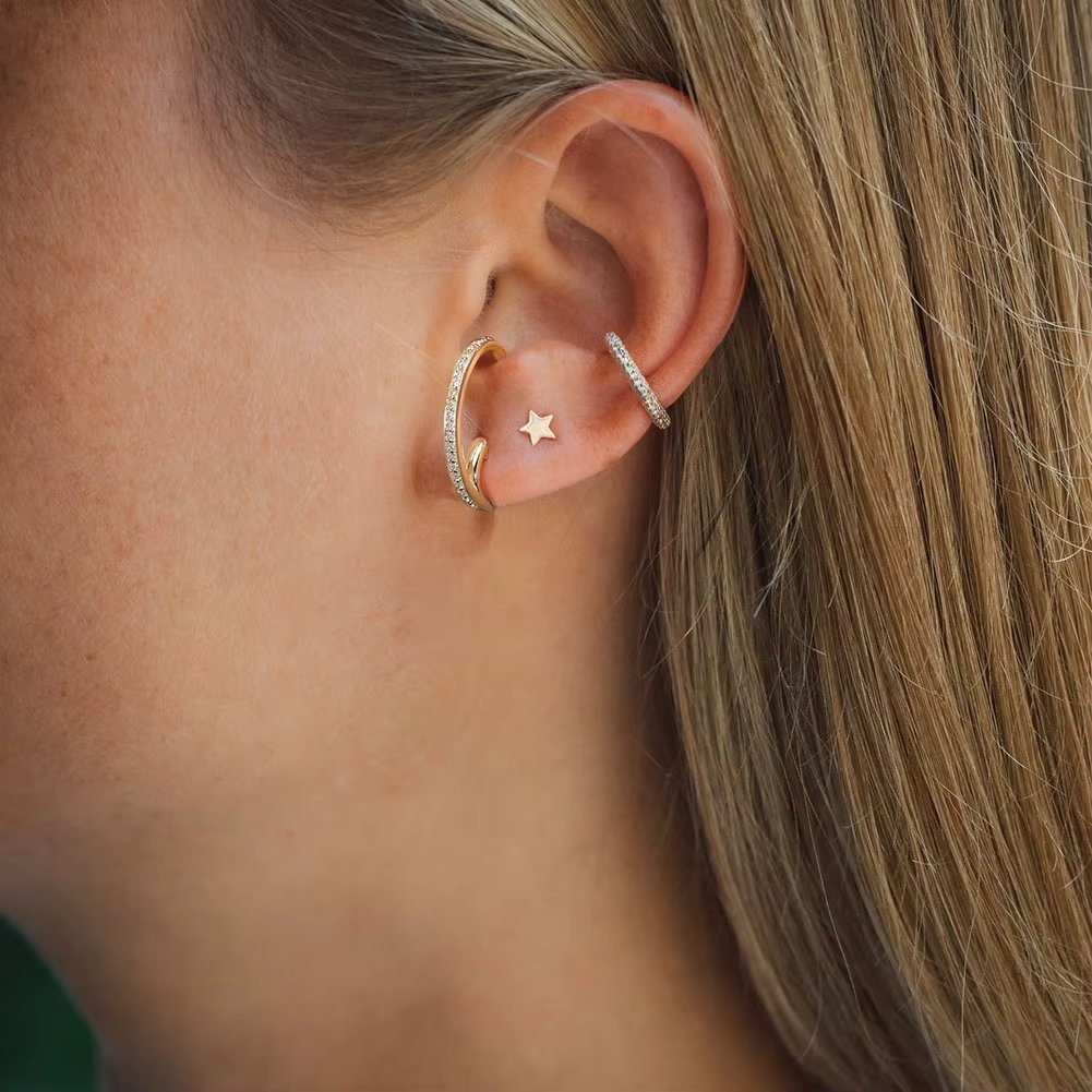 Cercei argint 925, JW1772, model semicerc, placati cu rodiu