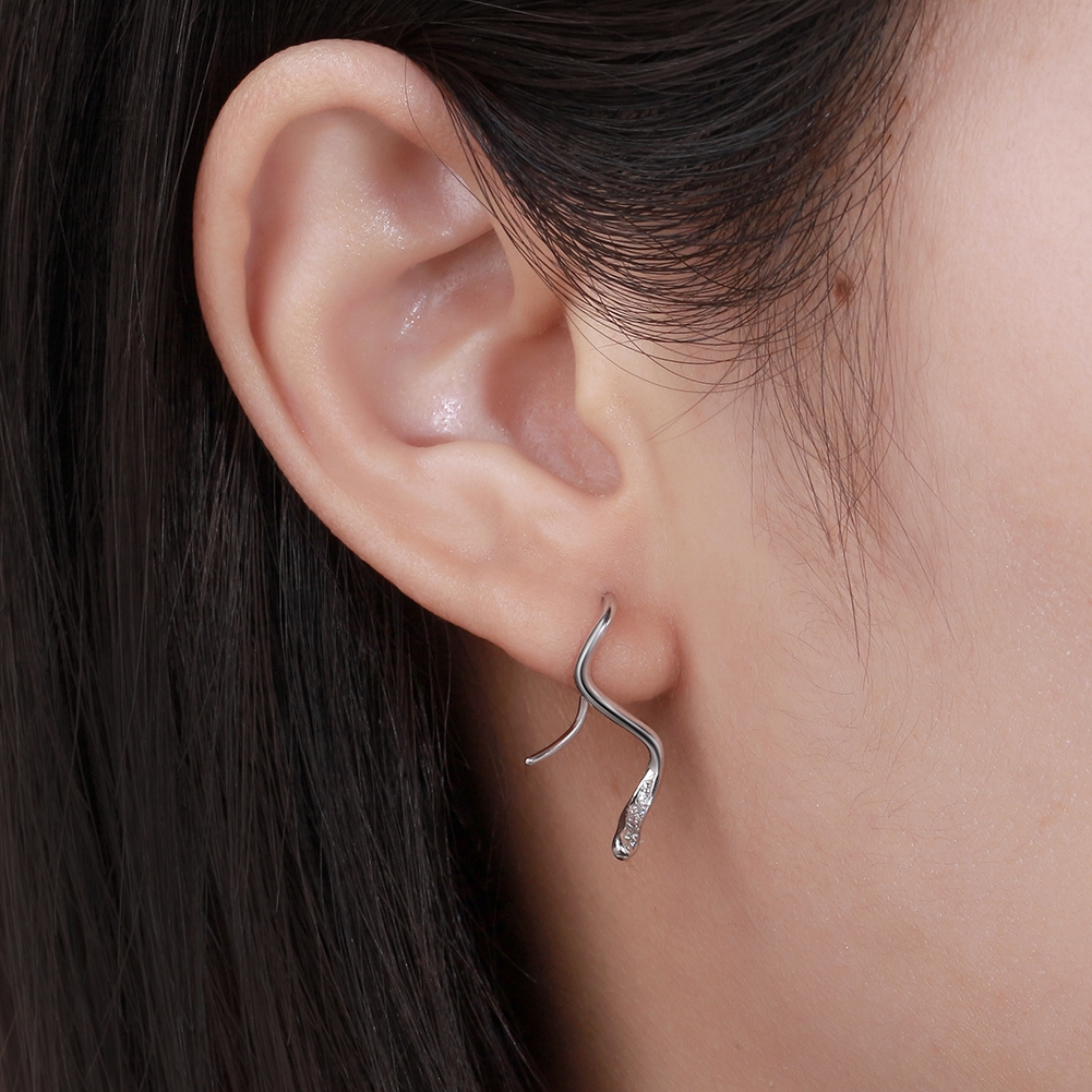 Cercei argint 925, JW1803, model elegant, placati cu rodiu