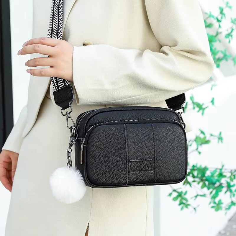 Geanta dama, Miralys GT3345, piele naturala, Negru - 1 | YEO