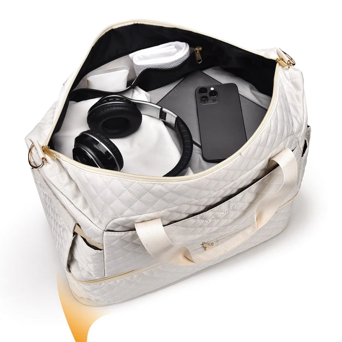 Geanta de calatorie, Nadira GT2970, port USB, Crem - 4 | YEO