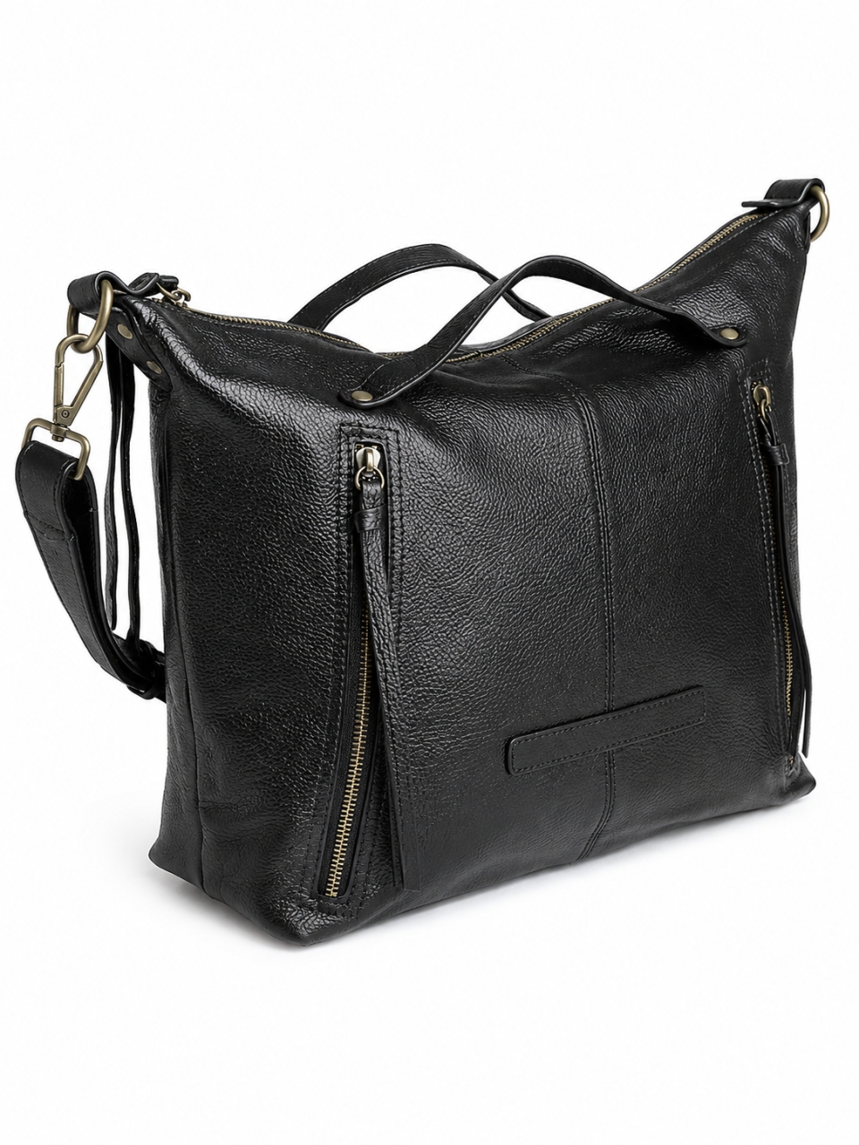 Geanta de dama, 5052, piele naturala, Neagra