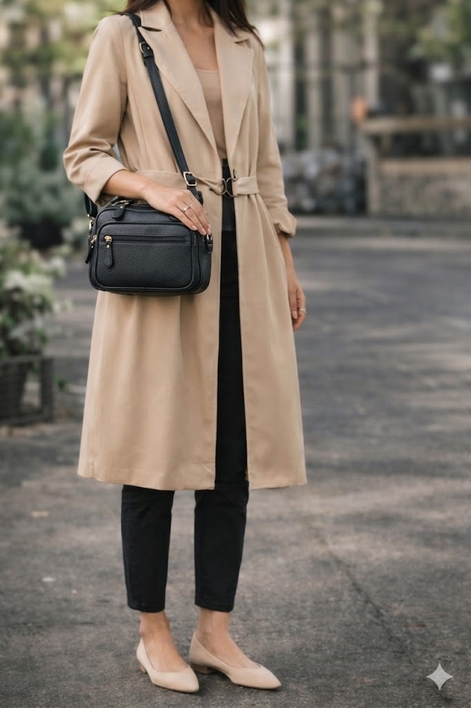 Geanta de dama, Caroline GT3832, piele naturala, Negru - imagine 3