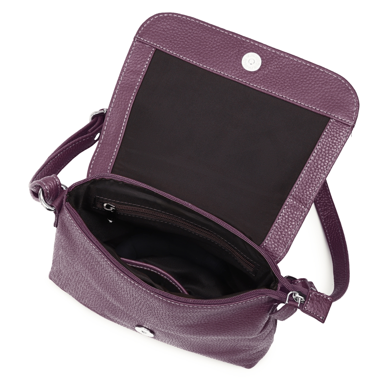 Geanta de dama, Mirabela GT3900, piele naturala, Violet - imagine 5