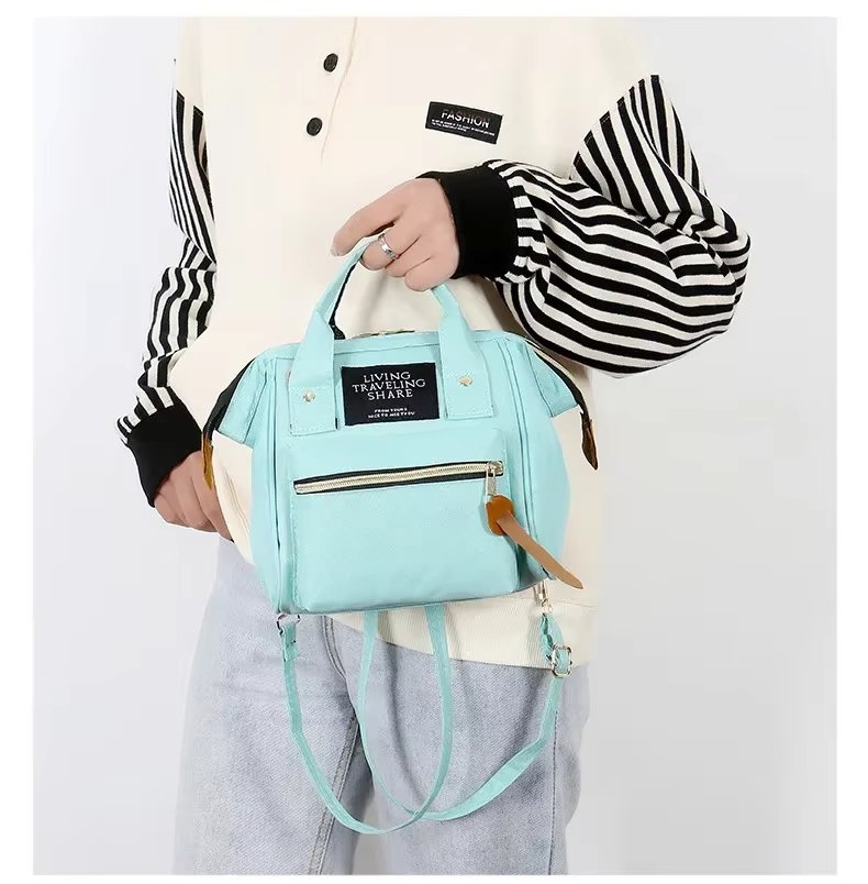 Geanta tip rucsac, Lunaria GT3575, Verde - 2 | YEO