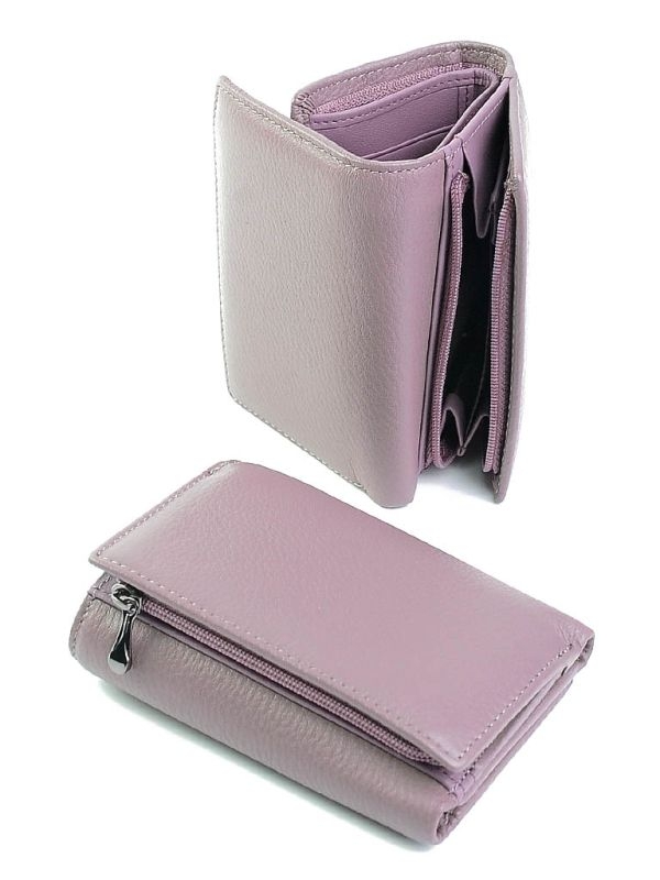 Portofel dama, 6600-16, piele naturala, Mov - imagine 2
