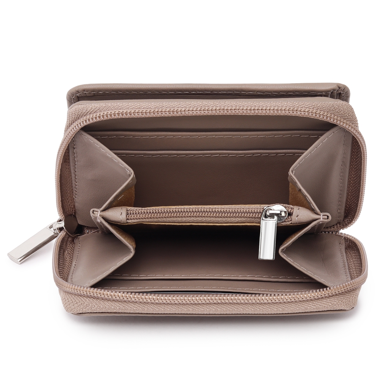 Portofel dama Marquise, Katharine PT1462, piele naturala, Crem - imagine 3