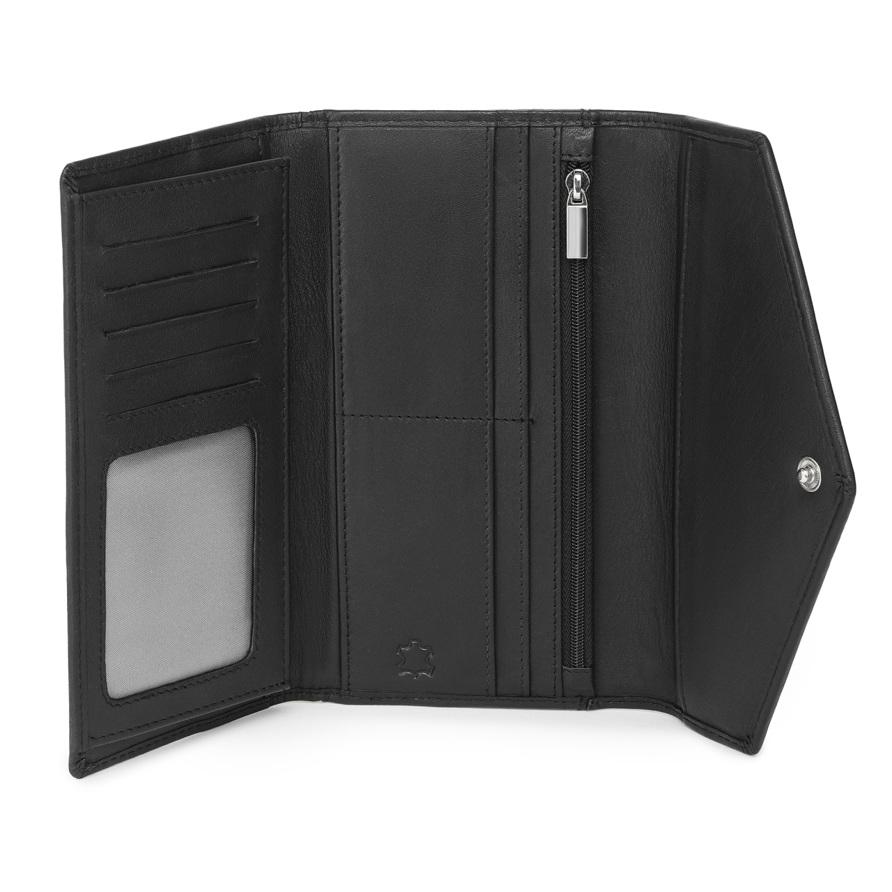 Portofel dama Marquise, Zendaya PT1451, piele naturala, Negru - imagine 2