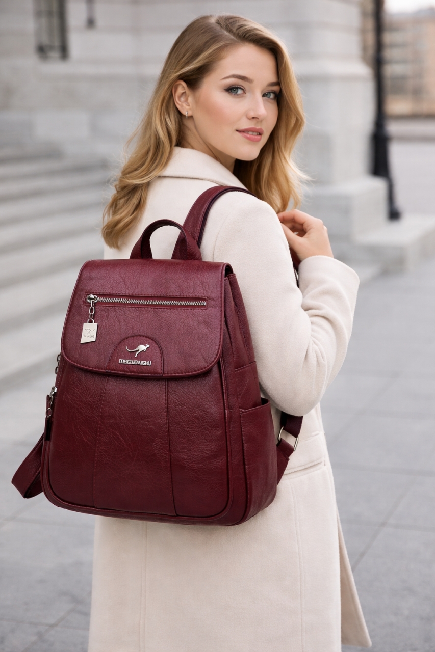 Rucsac dama, Disu GT348, rosu inchis - imagine 2