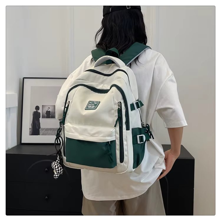 Rucsac dama, Renaya GT3713, Verde/Alb - 1 | YEO