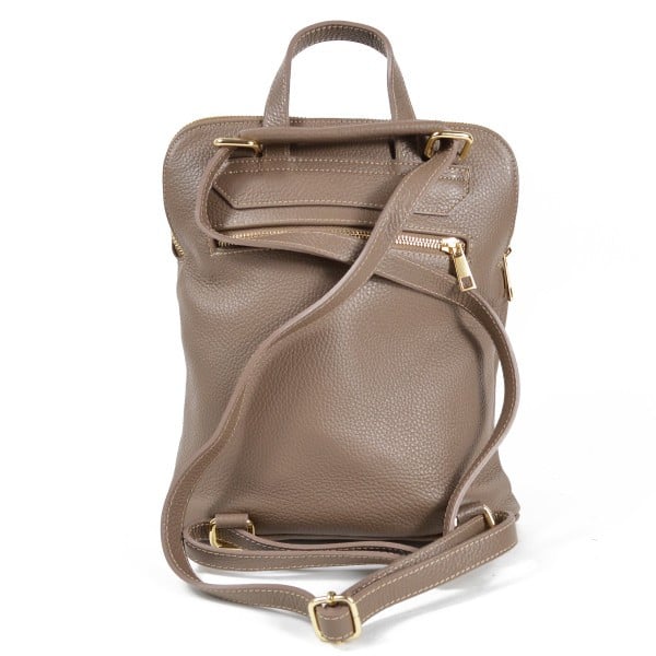 Rucsac dama Zamila GT1559, piele naturala, dark taupe - 1 | YEO