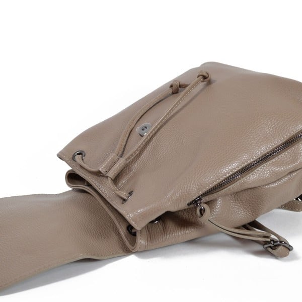 Rucsac dama Zelinda GT1493, piele naturala, taupe - 3 | YEO