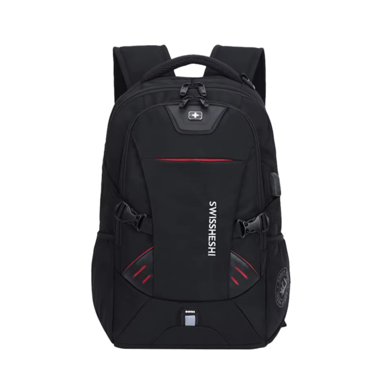Rucsac unisex, Valther GT3747, port USB, marimea S, Negru