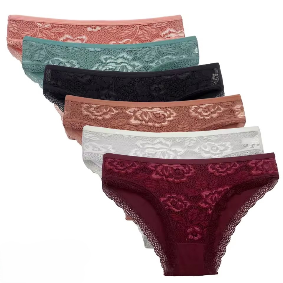 Set 6 perechi de chiloti pentru dama, CH071, Multicolor