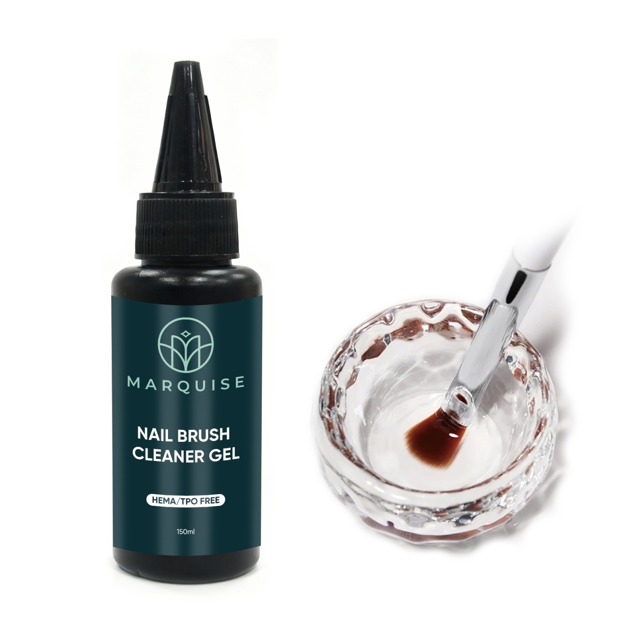 Solutie curatare pensule unghii HEMA/TPO FREE, Marquise, 150 ml