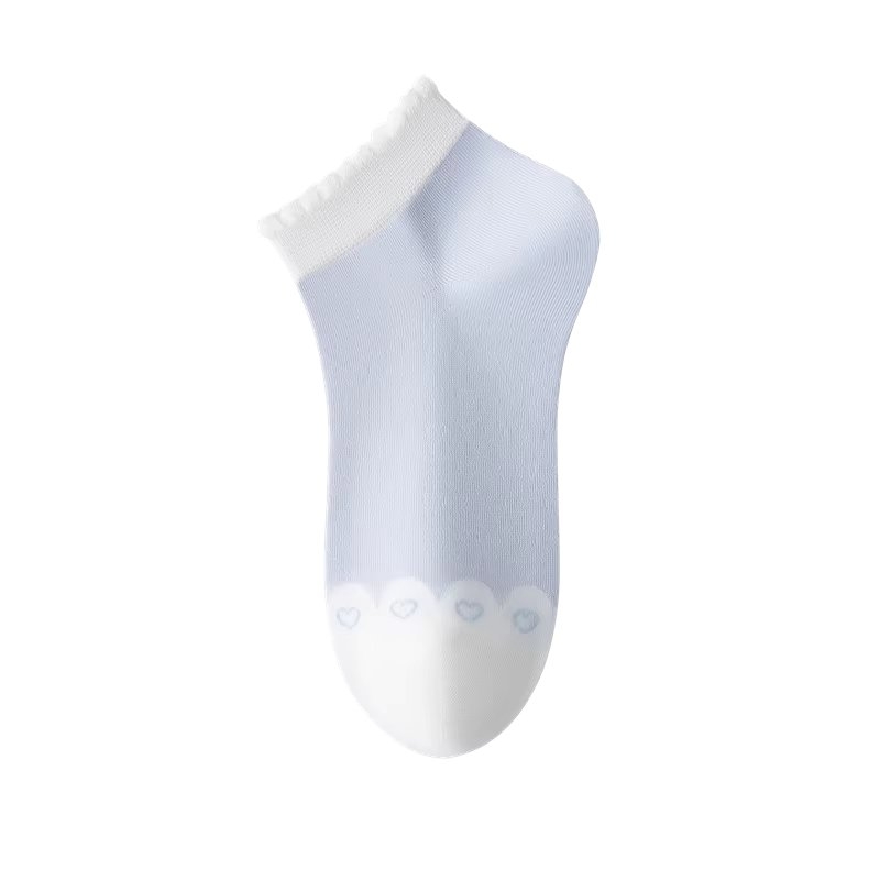 Sosete pentru dama, SS0196, Albastru/Alb, marime universala