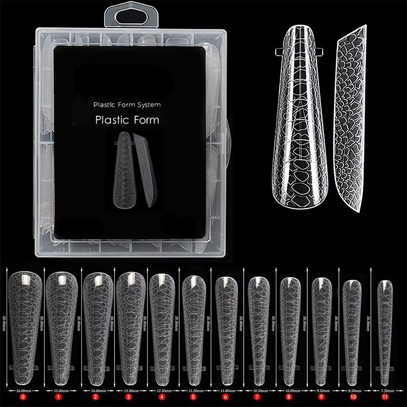 Tipsuri reutilizabile snake skin Marquise, TIPS26, Russian Almond, 120 buc