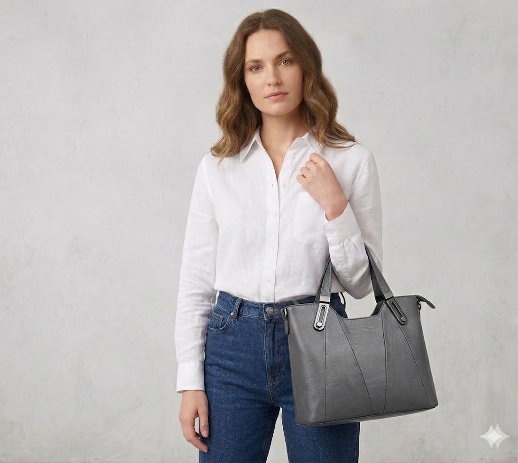 Geanta dama Ema GT633, model gri - imagine 2