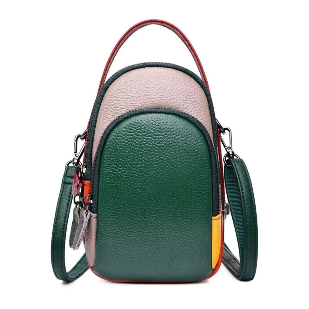 Geanta dama, Orantha GT3341, piele naturala, Multicolor