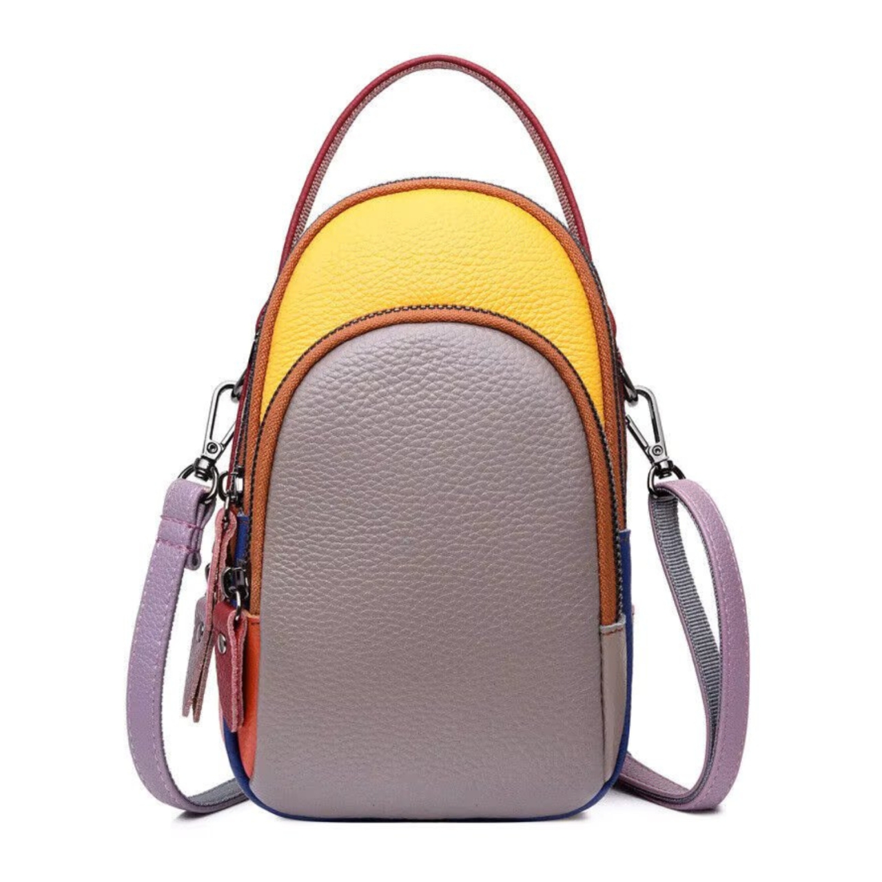 Geanta dama, Orantha GT3343, piele naturala, Multicolor