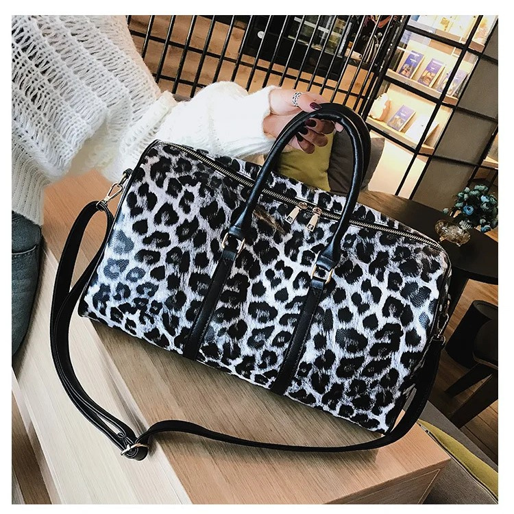 Geanta de calatorie, Emmaline GT2934, Animal Print/Alb - 3 | YEO