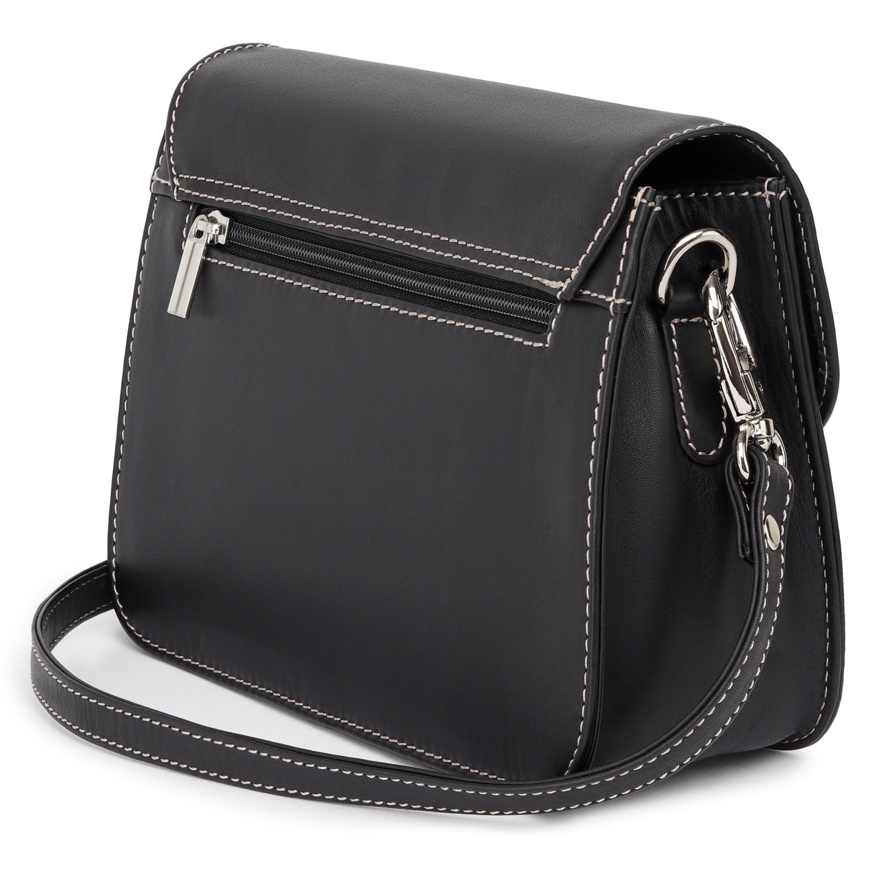 Geanta de dama, Amely GT3878, piele naturala, Negru - imagine 3