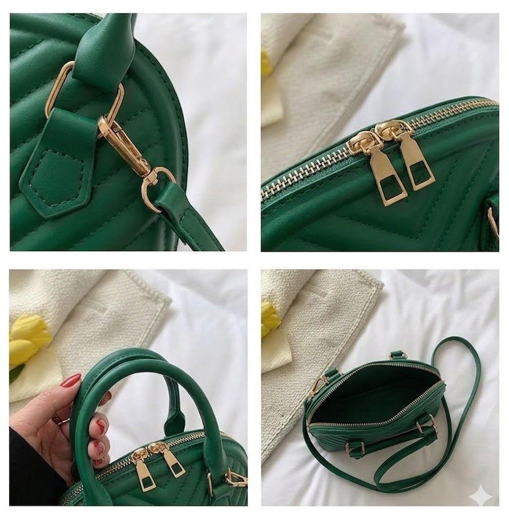 Geanta de dama, Ilanora GT3434, Verde - imagine 4