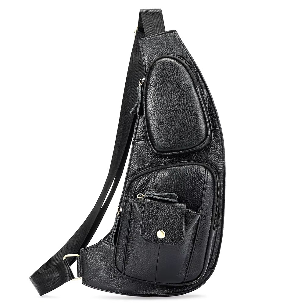 Geanta pentru barbati, Lior GT3309, piele naturala, Negru