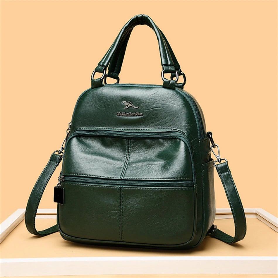 Geanta tip rucsac, Arya GT2257, Verde - 3 | YEO