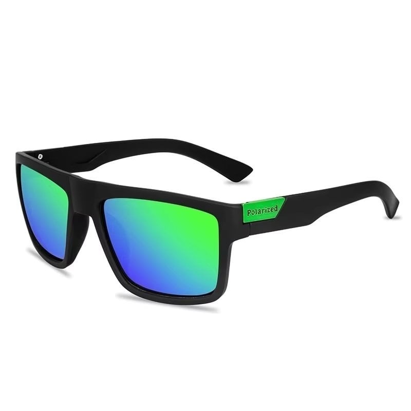 Ochelari de soare unisex, SG025, Negru/Verde