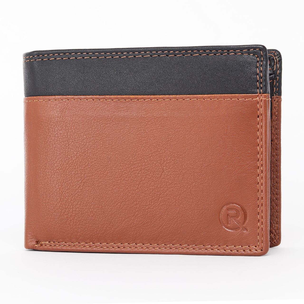 Portofel barbati Ronno, Aziel PT1472, piele naturala, Maro/Negru