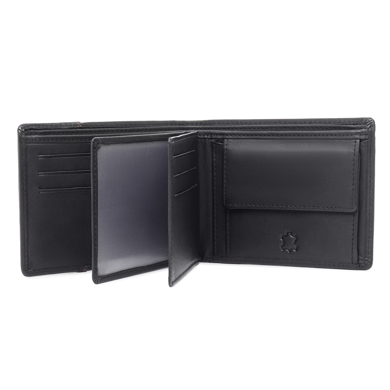 Portofel barbati Ronno, Vlad PT1446, piele naturala, Negru - imagine 3