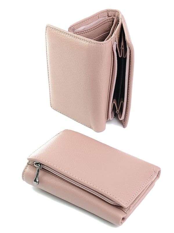 Portofel dama, 6600-16, piele naturala, Roz pudrat - imagine 2