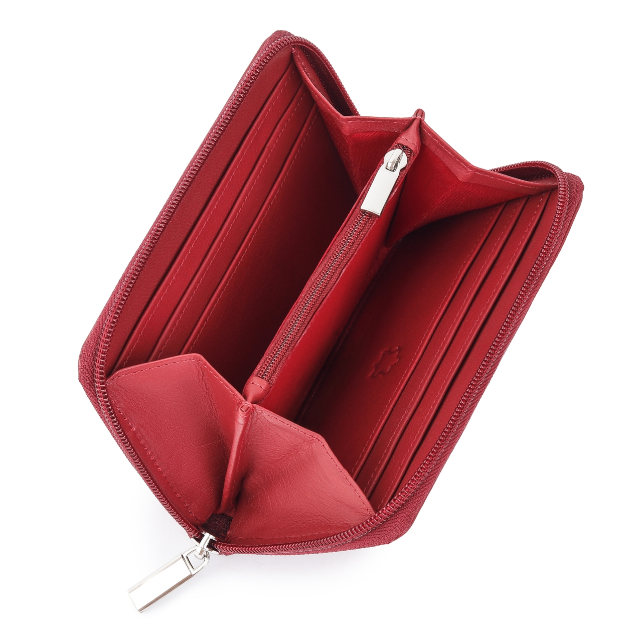 Portofel dama Marquise, Alina PT1459, piele naturala, Rosu - imagine 4