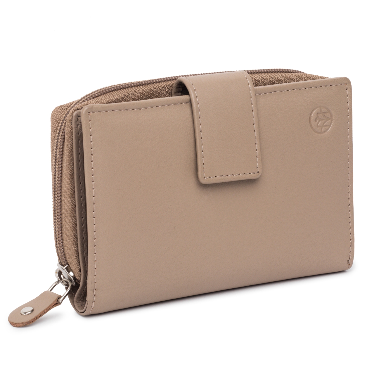 Portofel dama Marquise, Annelisse PT1488, piele naturala, Crem