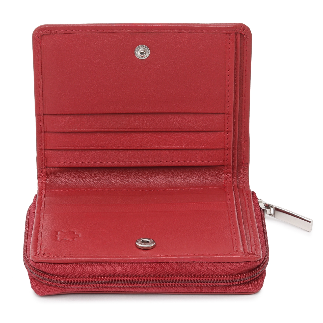 Portofel dama Marquise, Katharine PT1461, piele naturala, Rosu - imagine 4