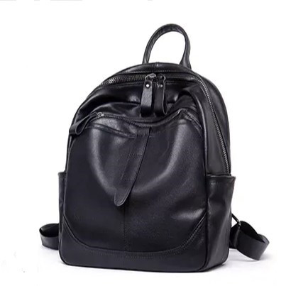 Rucsac dama, Amita GT2072, piele naturala, Negru - 1 | YEO