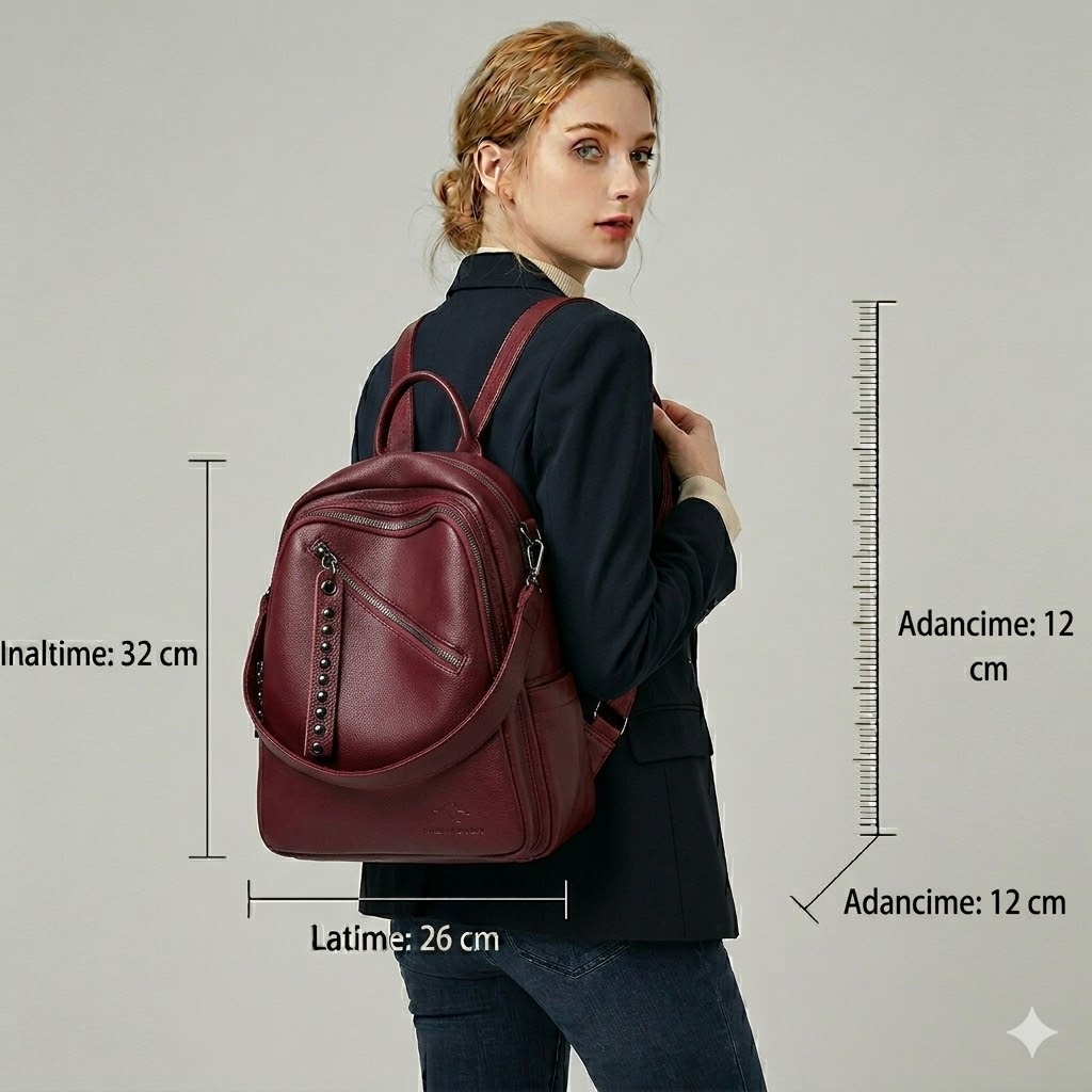 Rucsac dama Hayden GT1338, bordo - imagine 2
