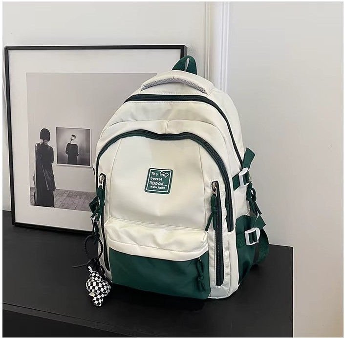 Rucsac dama, Renaya GT3713, Verde/Alb - 2 | YEO