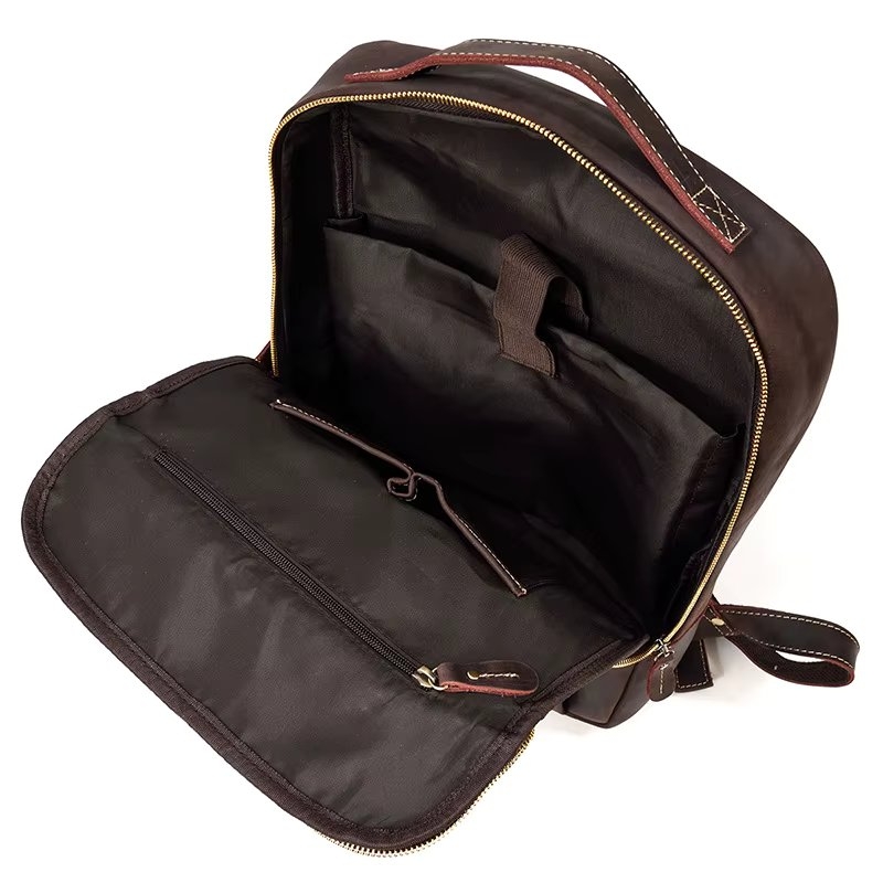 Rucsac pentru barbati, Orion GT3322, piele naturala, Cognac - 3 | YEO