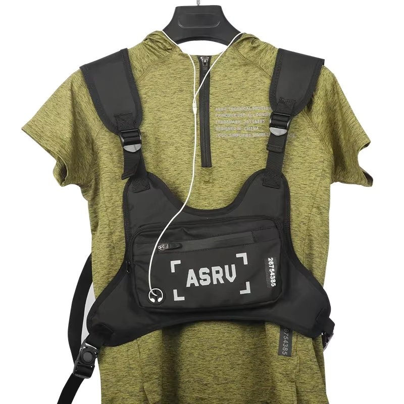 Rucsac tip vesta unisex, Fenros GT3762, Negru