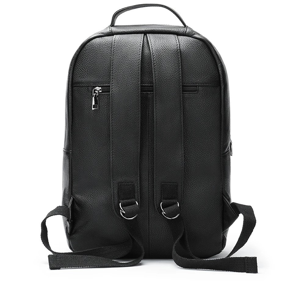 Rucsac unisex, Lazarus GT2735, piele naturala, Negru - 4 | YEO