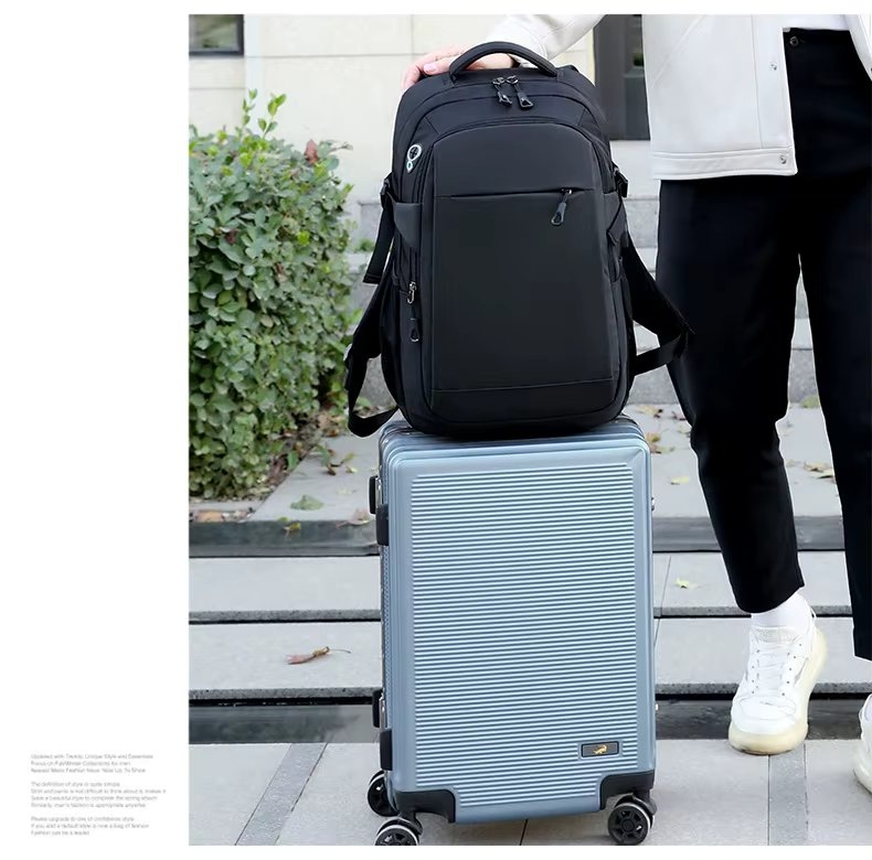 Rucsac unisex, Zerian GT3745, port USB, Negru - 1 | YEO